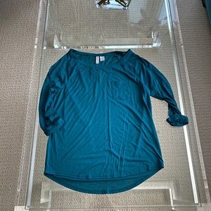 NWT H&M Teal 3/4 sleeve top